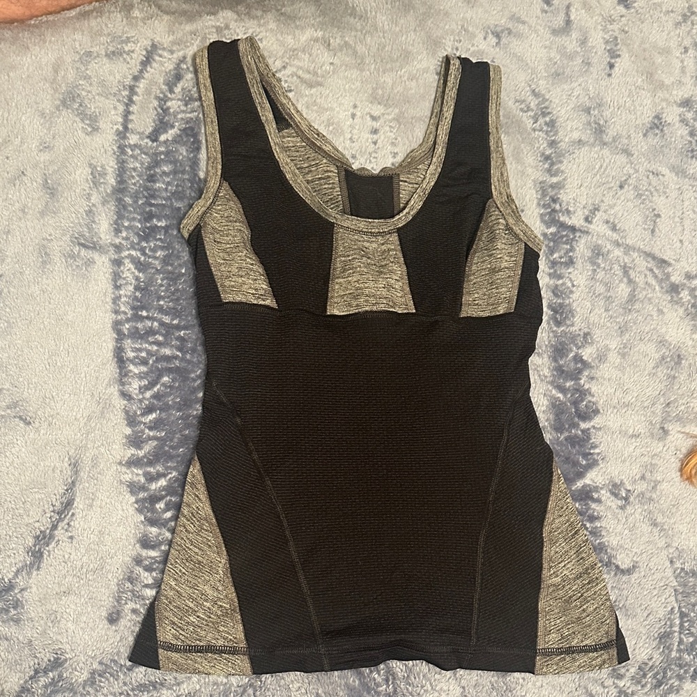 Lululemon Athletica Black and Gray Tank Top